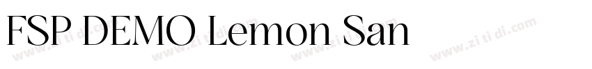 FSP DEMO Lemon San字体转换 FSP DEMO Lemon San字体转换